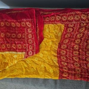 Colorful yellow and bright red sarong